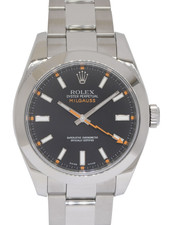 Rolex Milgauss Stainless Steel Black Dial Oyster Bracelet Watch V B/P 116400