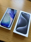 Apple iPhone 15 Pro - 256GB - Blue Titanium (Locked to O2) 89% Battery health