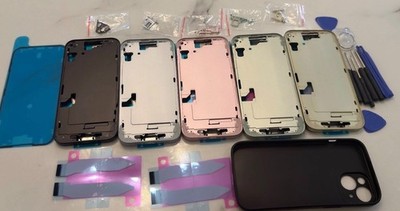 Für Apple iPhone 15 / 15 Plus Ersatz Gehäuse Rahmen mit Rückseite Glas Cover