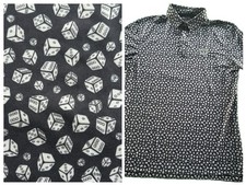 Straight Down Golf Polo Shirt Men's Large Dice All Over Print Casino Performance