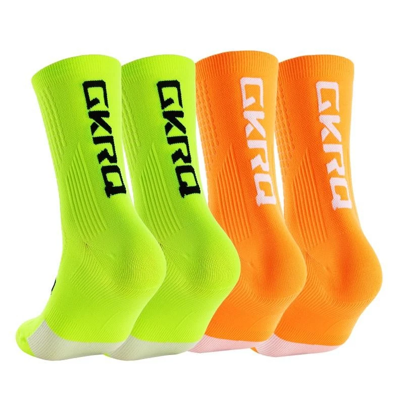 4Pairs Cycling Socks Compression Sports Socks Running MTB Road Bike Knee High - Image 2 of 4