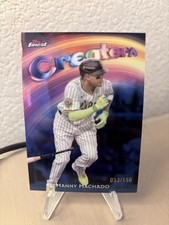 2025 Topps Finest Creators Manny Machado #C-5 Sky Blue Refractor /150