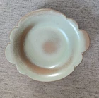 Frankoma Scalloped handled Bowl Prairie Green 8"