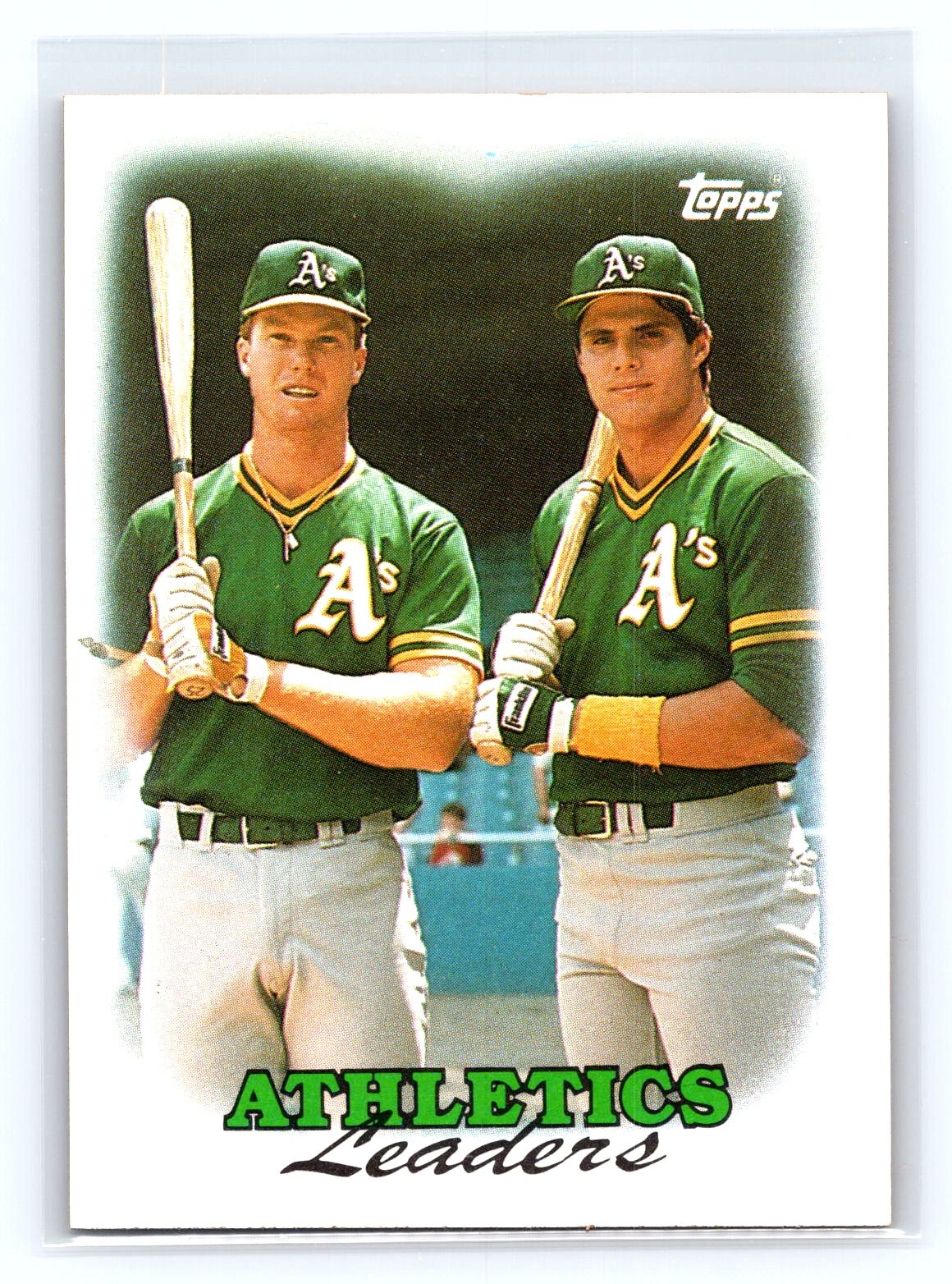 1988 Topps Athletics Leaders #759 Mark McGwire/Jose Canseco Oakland Athletics