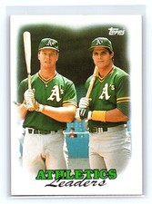 A's Leaders: McGwire, Canseco #759 Prices | 1988 Topps | Baseball