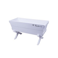 Large Planter With Legs 59cm White Japanese Garden Pot