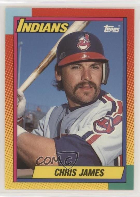 1990 Topps Traded Box Set Collector's Edition (Tiffany) Chris James #46T 0n2
