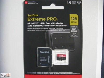 SanDisk Extrem Pro 128GB microSDHC A2 C10 V30 200MB/s SDSQXCD-128G-GN6MA +Adapt