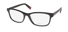 NEW FURLA VFU076 EYEWEAR PLASTIC BLACK FULL-RIM SQUARE 52-17-140 WOMENS 0700