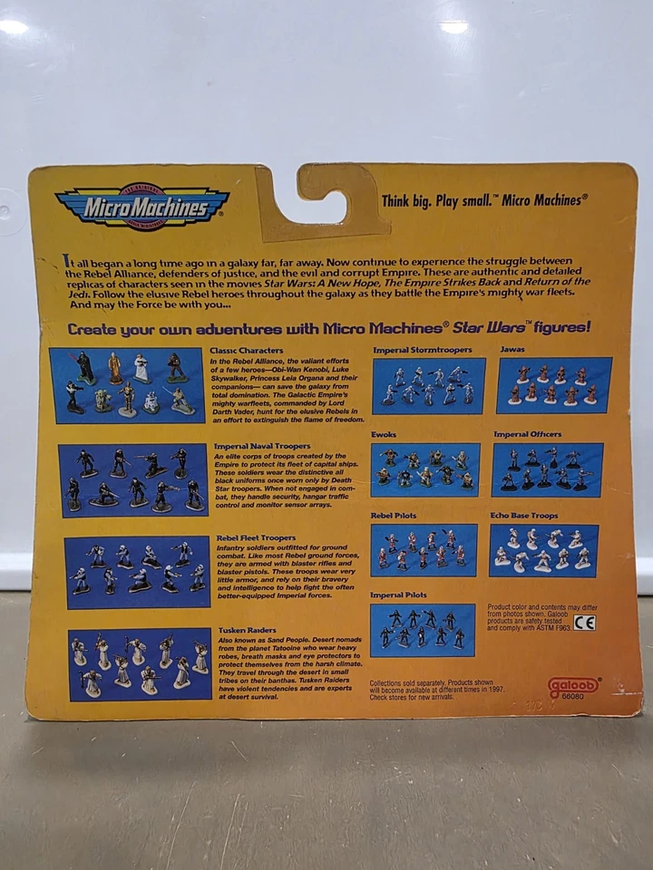 Lote de 4 bonecos Micro Machines Star Wars 1996 Trooper, Classic, Rebel, Imperial - Imagem 3 de 4