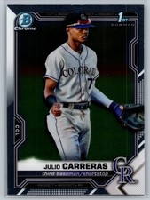 2021 Bowman Chrome #BCP-161 Julio Carreras Prospects *RO