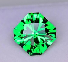 AAA 10 Ct Natural Colombian Green Emerald Asscher Cut Certified Loose Gemstone