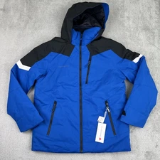 Obermeyer Ski Fleet Jacket Teen Boys Size XL 18 Blue Waterproof Breathable
