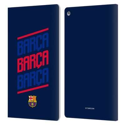 OFFICIAL FC BARCELONA GRAPHICS LEATHER BOOK WALLET CASE COVER FOR AMAZON FIRE