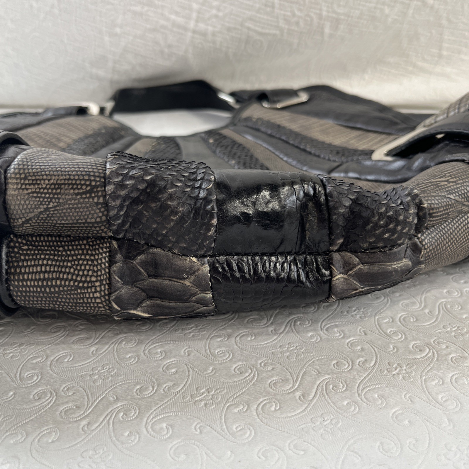 Stuart Weitzman Leather Patchwork Handbag Shoulde… - image 18