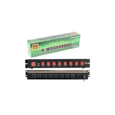MR DJ PSC250 -Rack Mountable 8 Port Power Switcher Surge Protectors Power Center