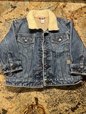 Baby Gap Denim Jean Jacket w/ Sherpa Collar 2T