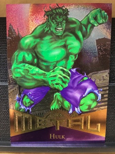 🔥1995 Fleer Marvel METAL Hulk, Card #31 - Pencils: David Boller - Near Mint - Picture 2 of 14