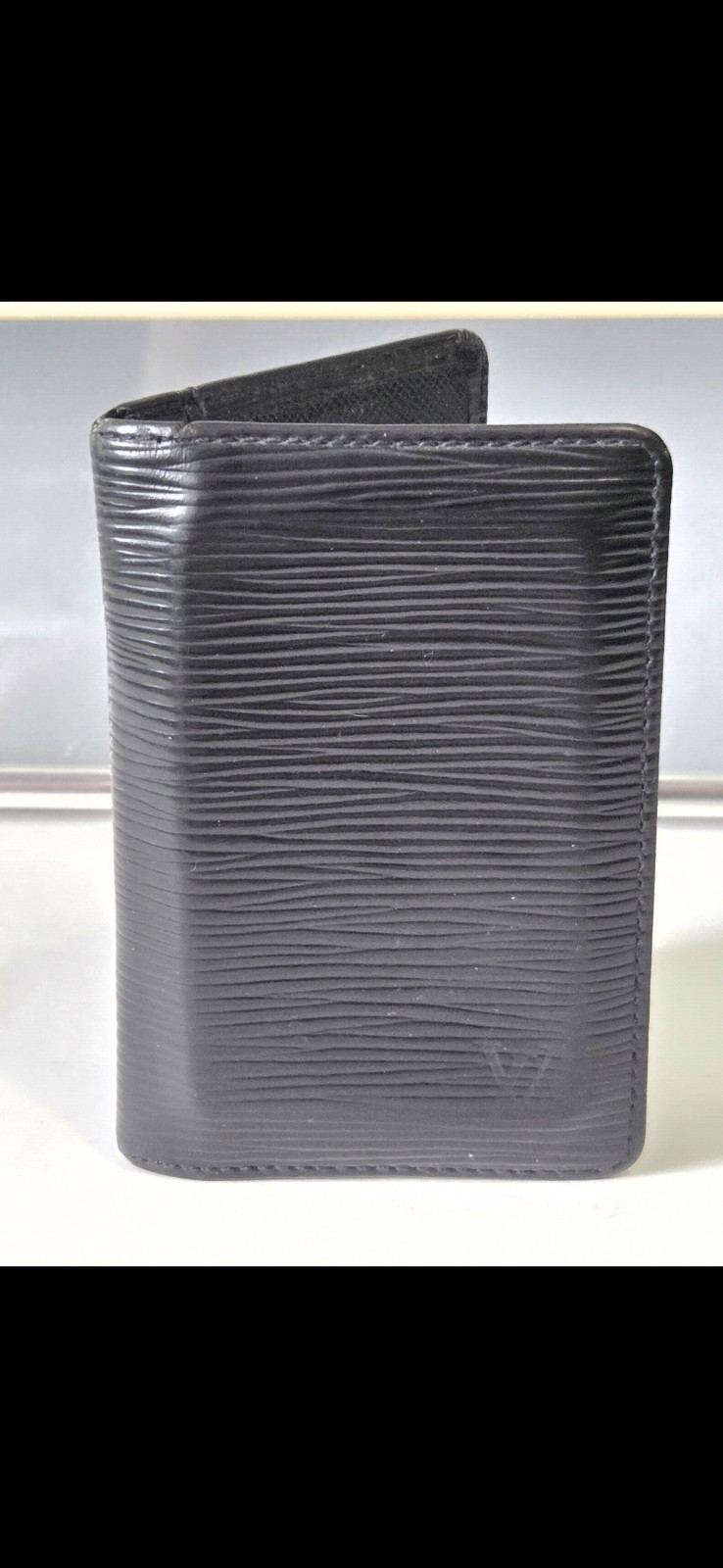 Mens LOUIS VUITTON Black Epi Leather Card Holder / Wallet - GENUINE