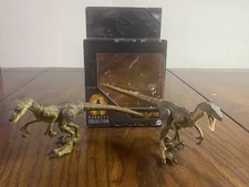 Jurassic Park Hammond Collection Velociraptor X2 Lot Mattel