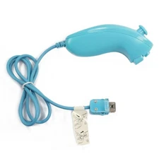 Generic Blue Nunchuck Controller For Video Game For Wii Wii