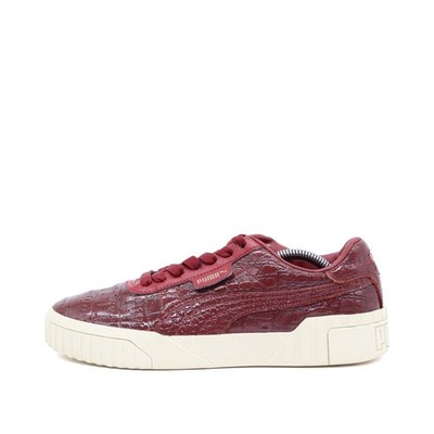 PUMA Damen Cali Wn's Kroko Schuhe burgunderrot Synthetik Design Sneaker EU 40