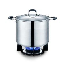 CONCORD Stainless Steel Stock Pot with Glass Lid (Induction Compatible)