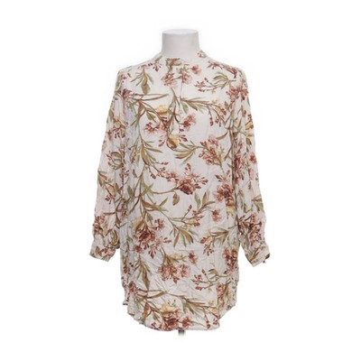 H&M, Kleid, Größe: 38, Beige/Mehrfarbig, Viskose, Blumen, Damen #wKG