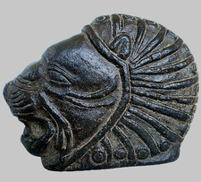 300 BC Ancient Greek PURE NATURAL Carved Stone Depicting Lion Head MUSEUM GRADE