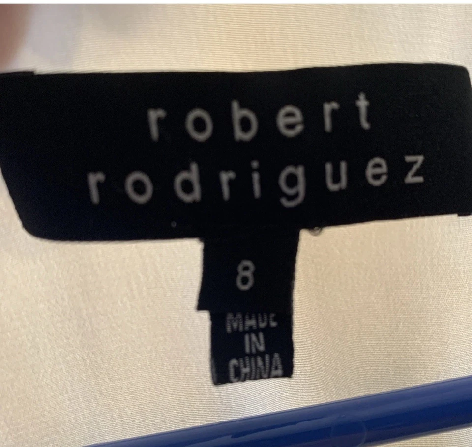 Robert Rodriguez Silk Dress Top Tunic White Size 8 NWT 100% Silk Elegant - Image 3 of 4