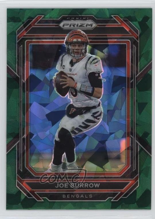 2022 Panini Prizm Green Ice Prizm Joe Burrow #56 0vi7