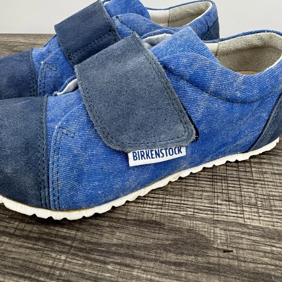 Birkenstock Jóvenes Niños Azul Lona Gamuza Zapatos Sin Cordones Cómodos Talla 31 EE. UU. 13 Foto 2 de 4
