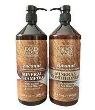 Dead Sea Collection Coconut Shampoo Conditioner Set 33.8oz Salon Hydrating Shine 1.03 per gallon