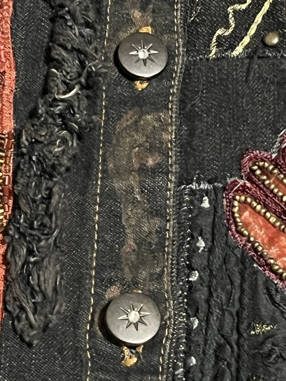 Chico’s Patchwork Beaded Embroidered Maxi-Artsy D… - image 6