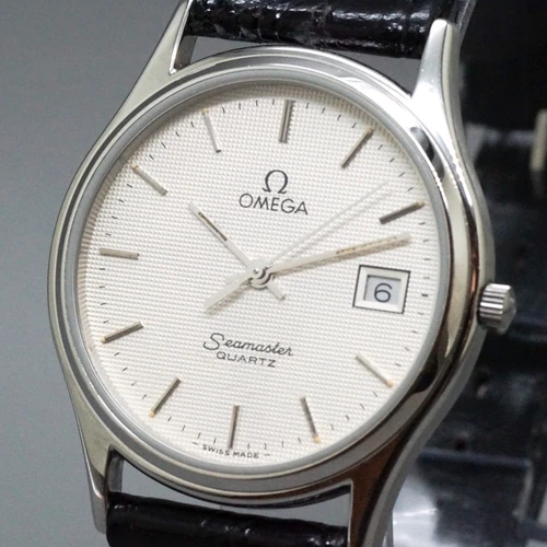 NEW Batt [Near MINT] OMEGA Seamaster Cal.1430 196.0251 Quartz Men's Watch JAPAN