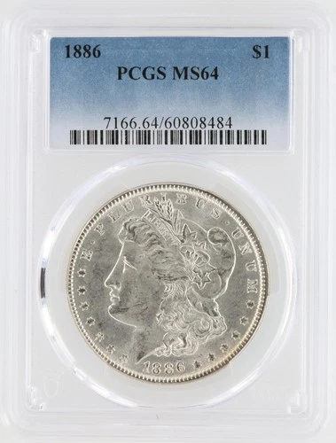 1886 Morgan Silver Dollar PCGS MS64 S$1 Philadelphia Minted No Reserve