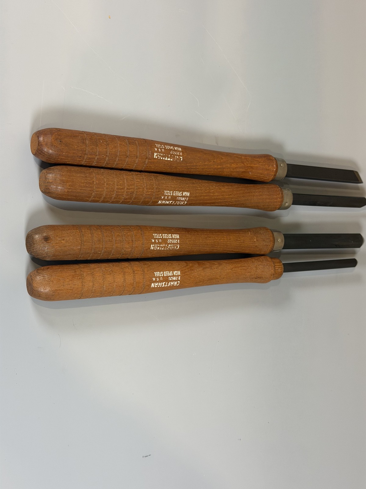 Vintage Craftsman 4pc Wood Lathe Chisel Set HSS USA 9-28520 28521 28522 28527