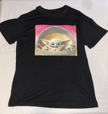 Star Wars -The Mandalorian- baby Yoda T-Shirt Men  s Size Large In Black