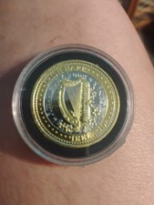 Irish Collector Coin Celtic Harp W/ Map Of Ireland In Sealed Container Coin