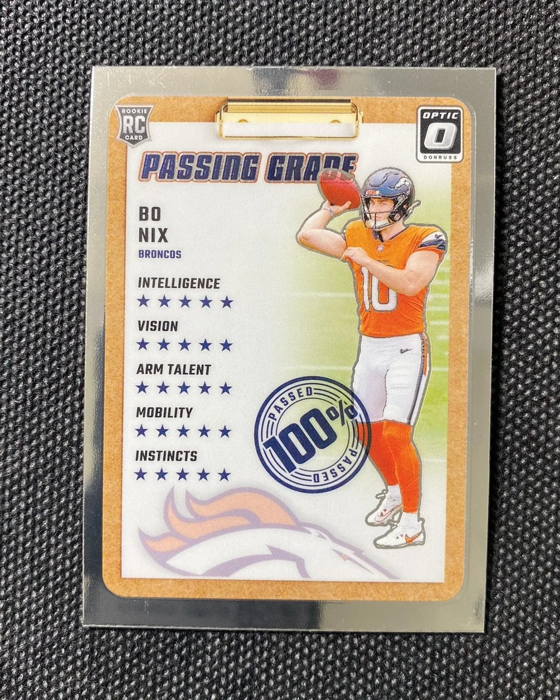 2024 Panini Donruss Optic Passing Grade #3 Bo Nix RC Rookie Broncos GL12 -YT92