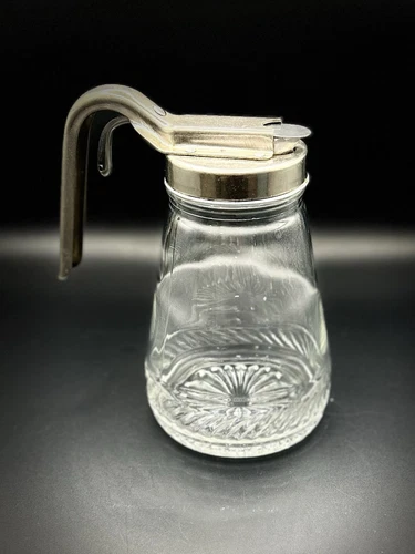 Vintage Federal Tool Corp Syrup Molasses Glass Pitcher