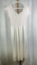 Vintage Pink  Cream Nightgown Sz Small