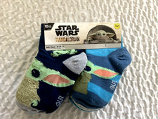 Boy's Star Wars Mandalorian Baby Yoda Disney Ankle Socks 10 Pair Sz 2 to 3 Tod 