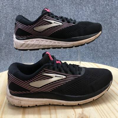 Brooks Shoes Womens N AA Addiction 14 Running Sneakers Black Mesh Lace Up 