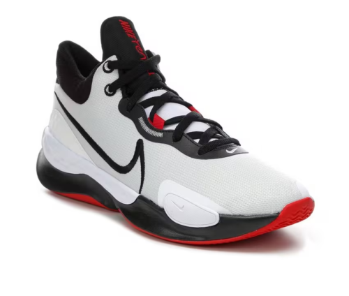 Nike Men's Renew Elevate III Basketball Shoes White/Black/Red (Size 10.5) NIB - Picture 3 of 11