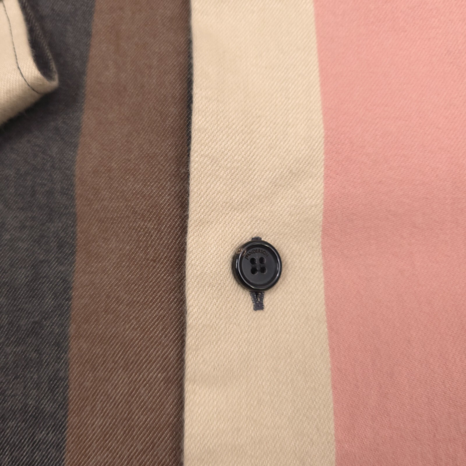 $650 JW Anderson Relaxed Fit Multi-Flax Stripe Button-Up Shirt Mens Size EUR 52