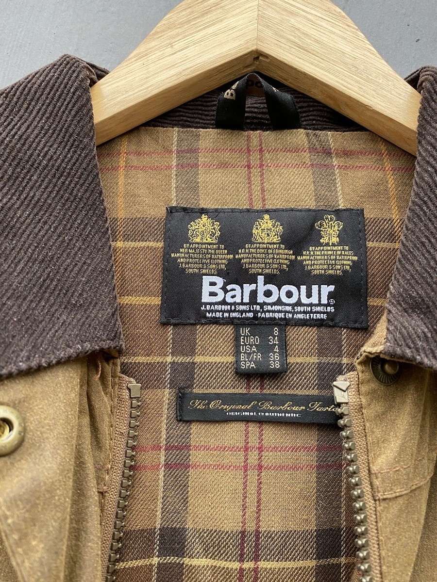 Barbour shaped wax utility jacket size uk 8 | eBay