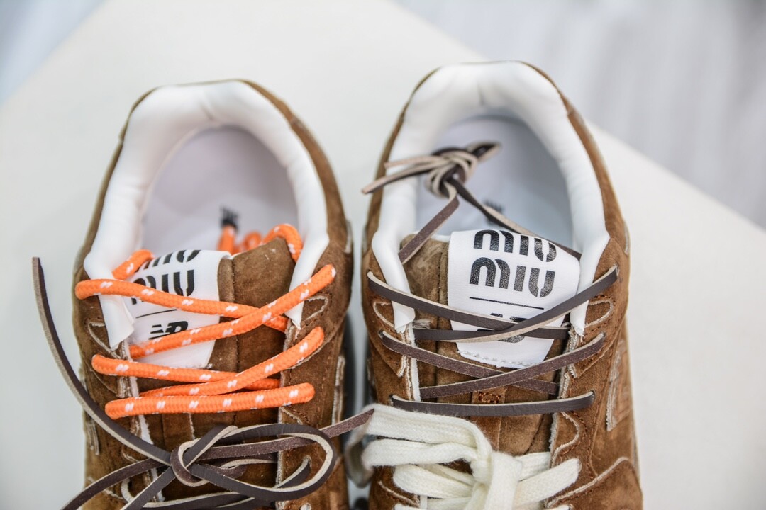 new pattern x Miu Miu 530 SL suede sports shoes brown women new pattern x Miu Miu 530 SL suede sports shoes brown women