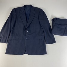 Hickey Freeman Men's Blue Striped Wool Suit 42L 36x32 Pants 1,695