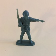 Vintage Greenbrier International Small 1.5" Plastic Army Man Grey